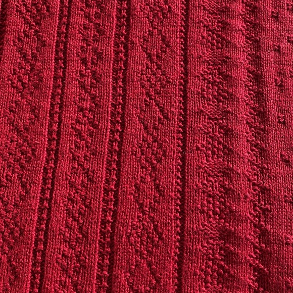 ABSOLUTELY COTTON knit sweater oversized long sleeve crewneck burgundy size M - Picture 9 of 9